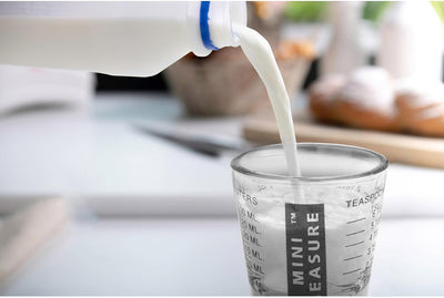 Set of 2 Mini Measure Heavy-Duty Shot Glasses - 20 Incremental Measurements for Liquids and Dry Ingredients