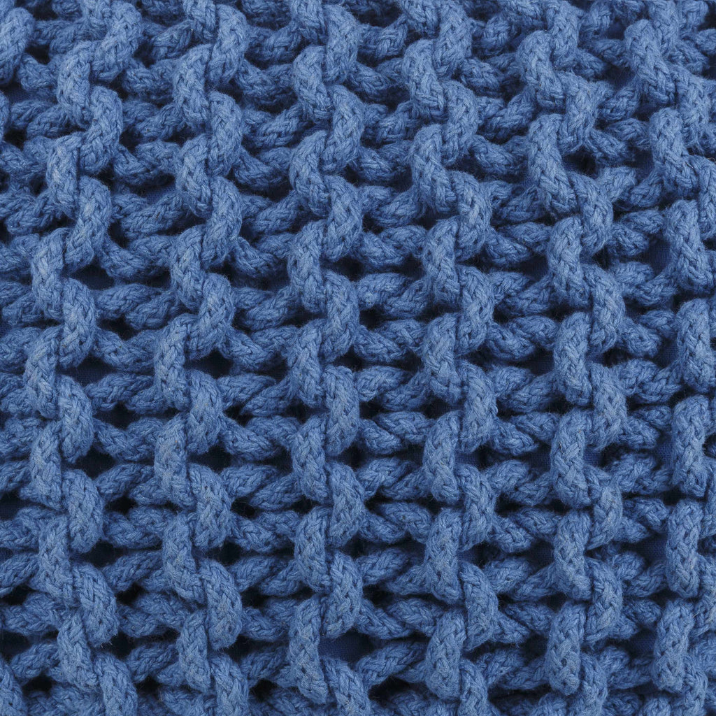 Handwoven Floor Pouf Ottoman – Decorative Foot Rest & Extra Seating