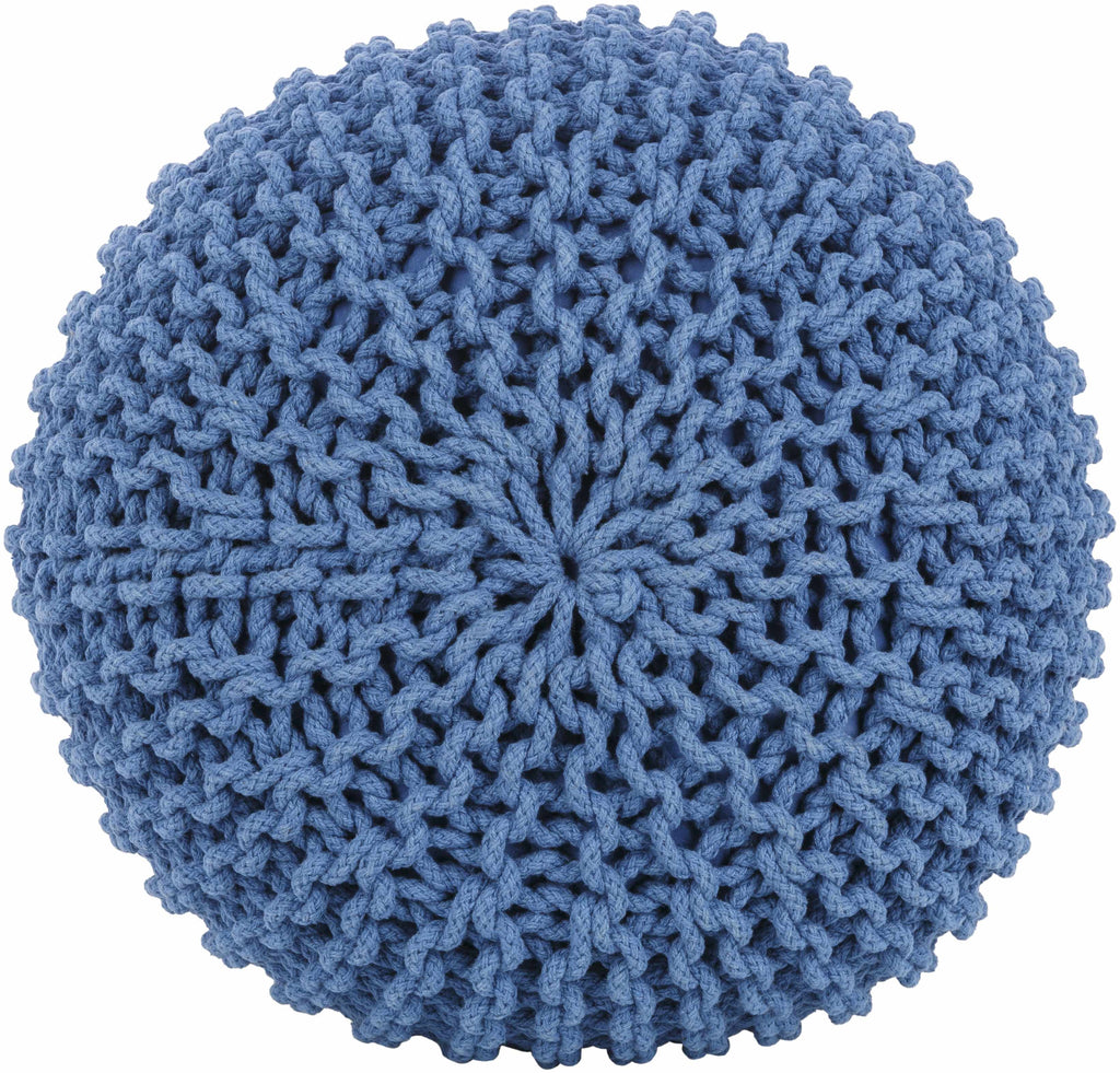 Handwoven Floor Pouf Ottoman – Decorative Foot Rest & Extra Seating