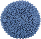 Handwoven Floor Pouf Ottoman – Decorative Foot Rest & Extra Seating