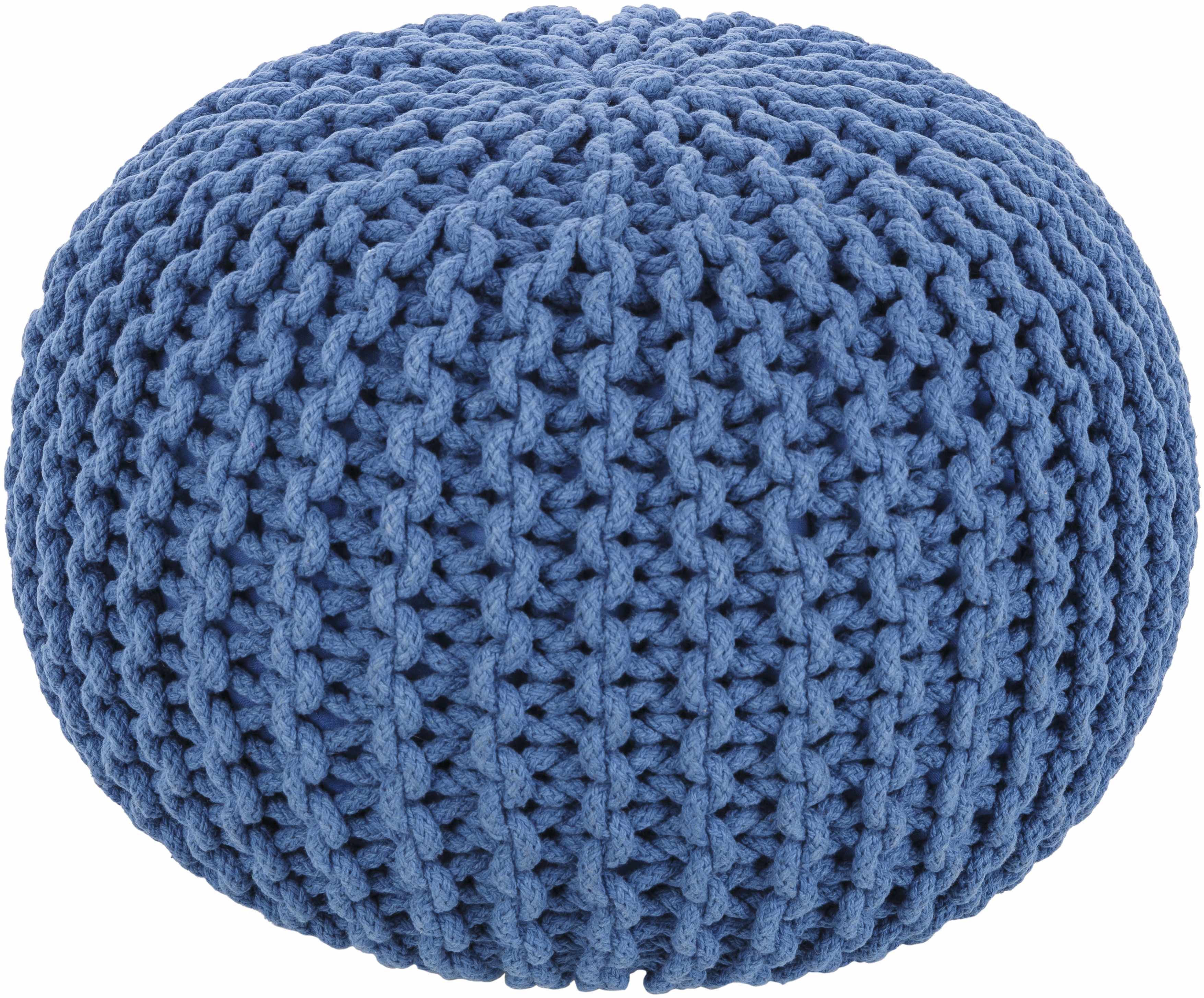 Handwoven Floor Pouf Ottoman – Decorative Foot Rest & Extra Seating